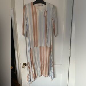Striped Button-Up Dress